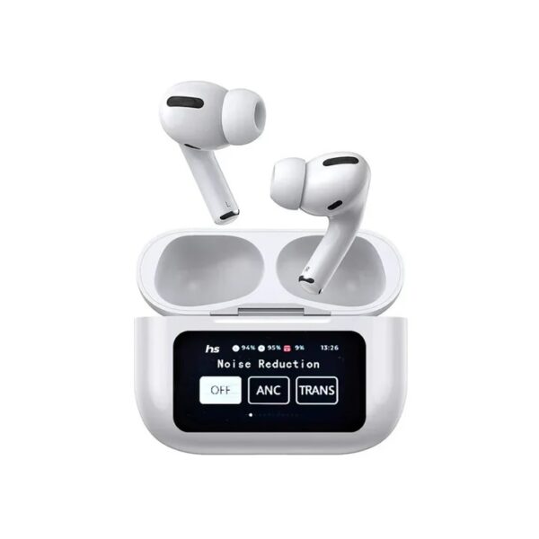 White A9 Pro ANC AirPods with Screen | Bluetooth 5.4 - Image 2