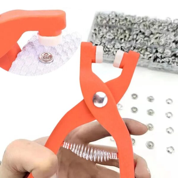 Tich Button Machine Plier with 25 Plastic Snap Buttons - Image 3